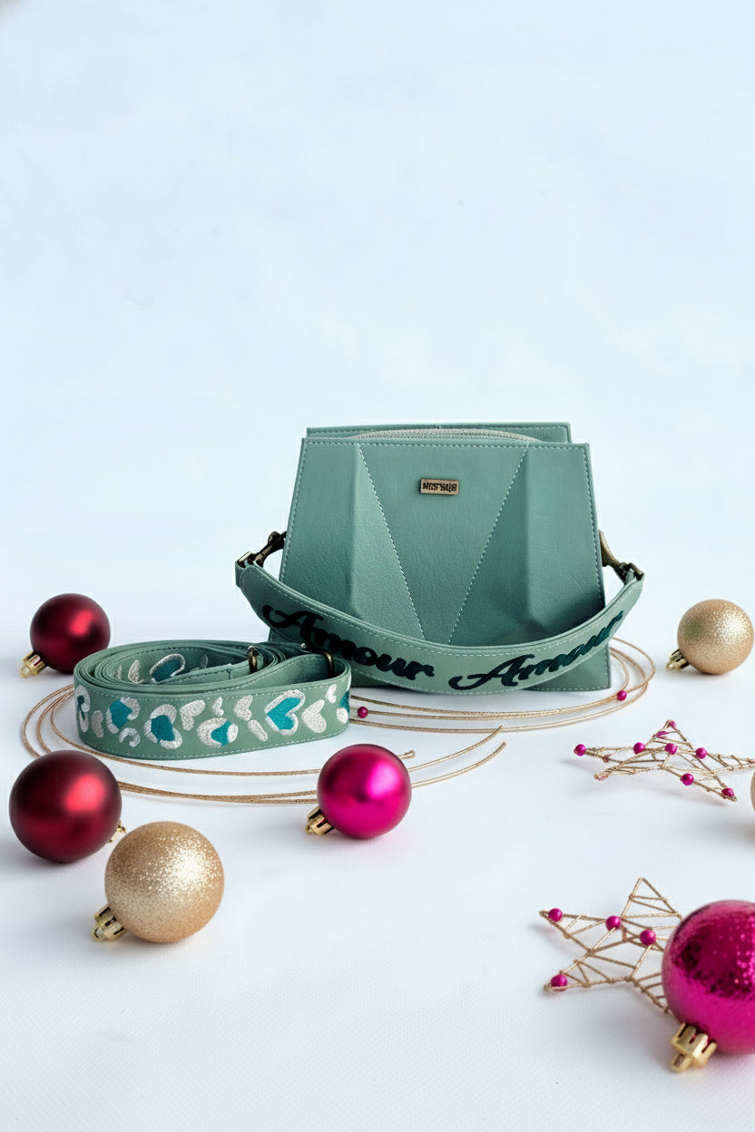 Cartera mini estructurado con mango bordado - Francia Sencilla EE