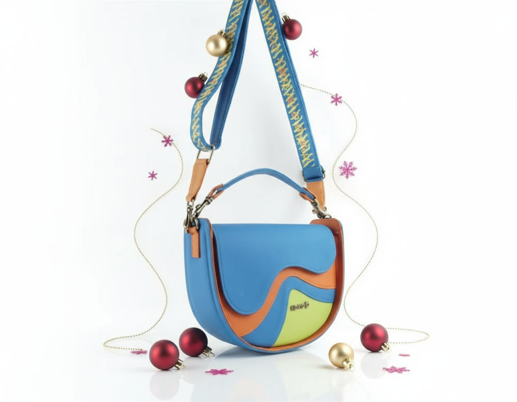 Cartera mediana moderna multicolor - Polonia