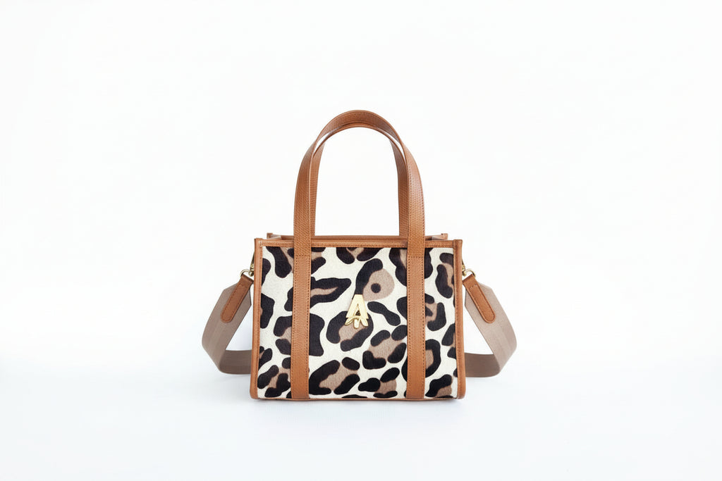 Cartera piel en animal print - Nina